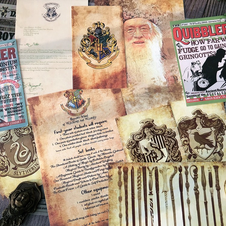 [Meobujooo] 13 mẫu Harry Potter theo phong cách retro dùng để trang trí sổ, notebook, bullet journal