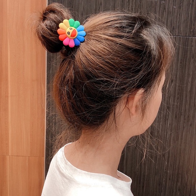 Dây buộc tóc hoa mặt trời ngũ sắc