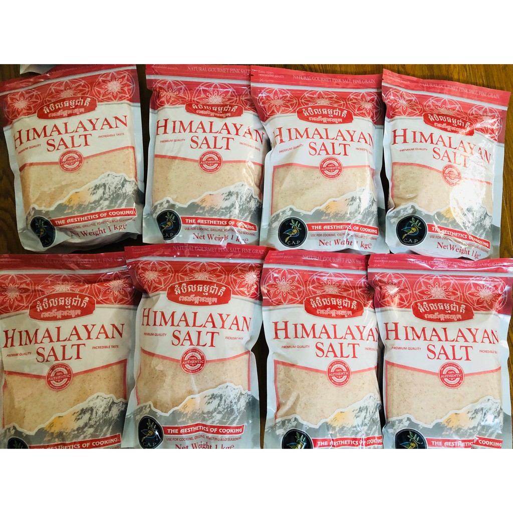 Muối hồng hạt mịn Himalaya - Nhập khẩu Pakistan (Gói 1kg)