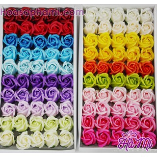 Đầu bông hoa sáp thơm vĩnh cữu 3 lớp sỉ 1 hộp 50 bông