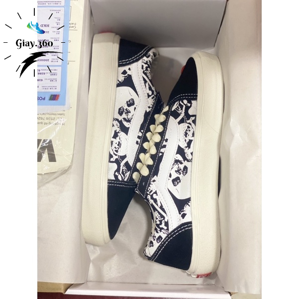 Giày vans đầu lâu,giày thể thao nam nữ vans old skool bản đầu lâu ful box
