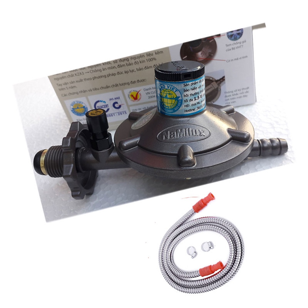 Van gas ngắt gas tự đông Namilux NA-337S Hàng chính hãng và dây dân gas