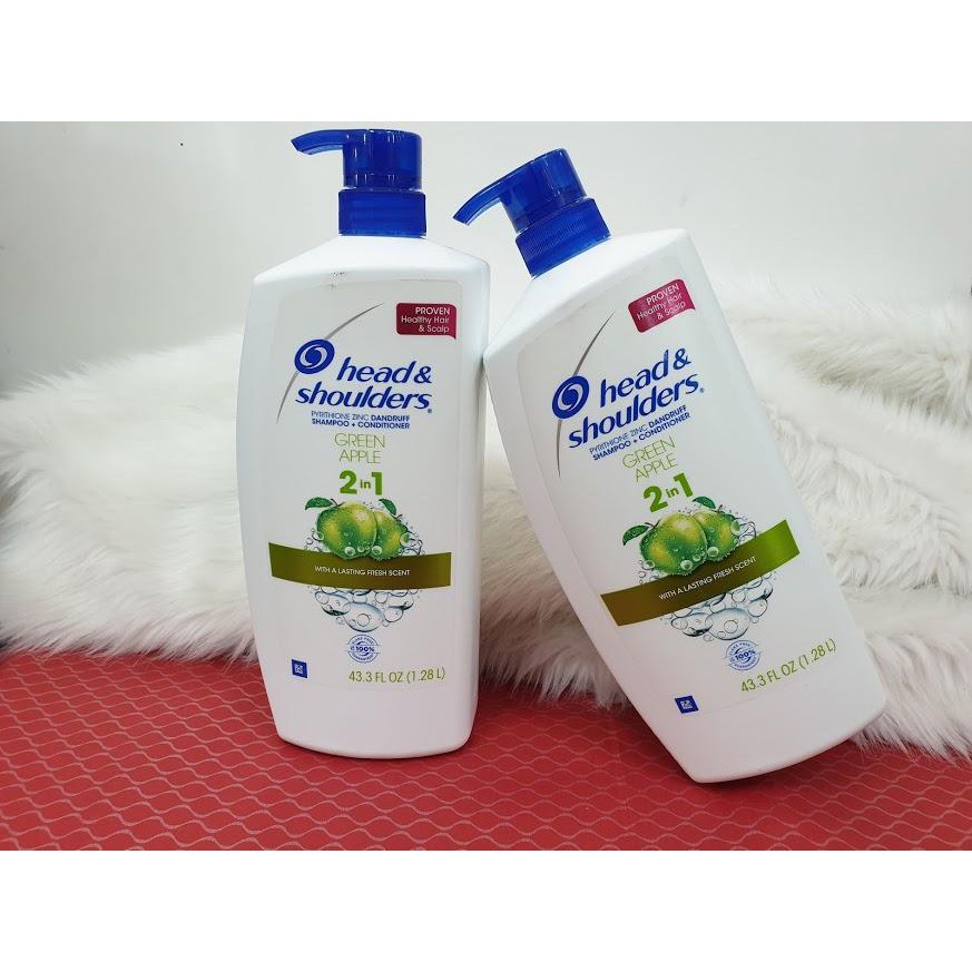 GỘI XẢ HEAD & SHOULDERS - 2IN1 Green Apple 1.28L (Hương Táo)