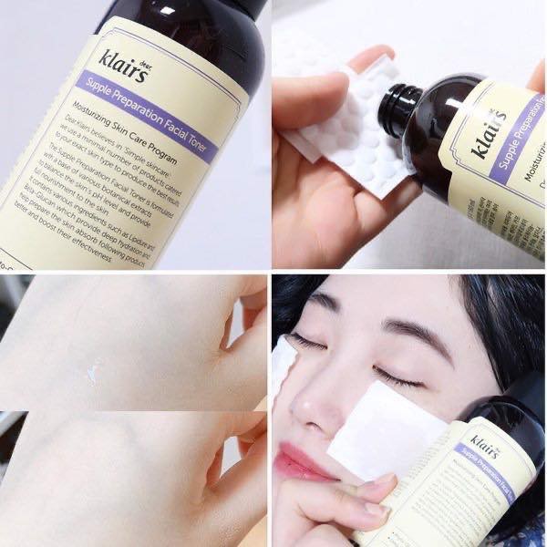 Nước Hoa Hồng Klairs 180ml Supple Preparation Facial Toner có mùi+không mùi