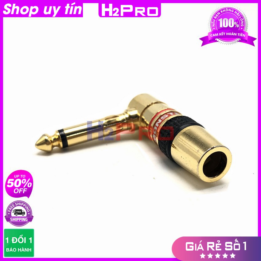 Jack 6 Ly Mono Monster, Giắc 6Ly Đực Vuông Góc Cao Cấp Bằng Đồng, Chống Sôi, Dùng Hàn Jack Micro, Guitar,...-H2Pro Tech