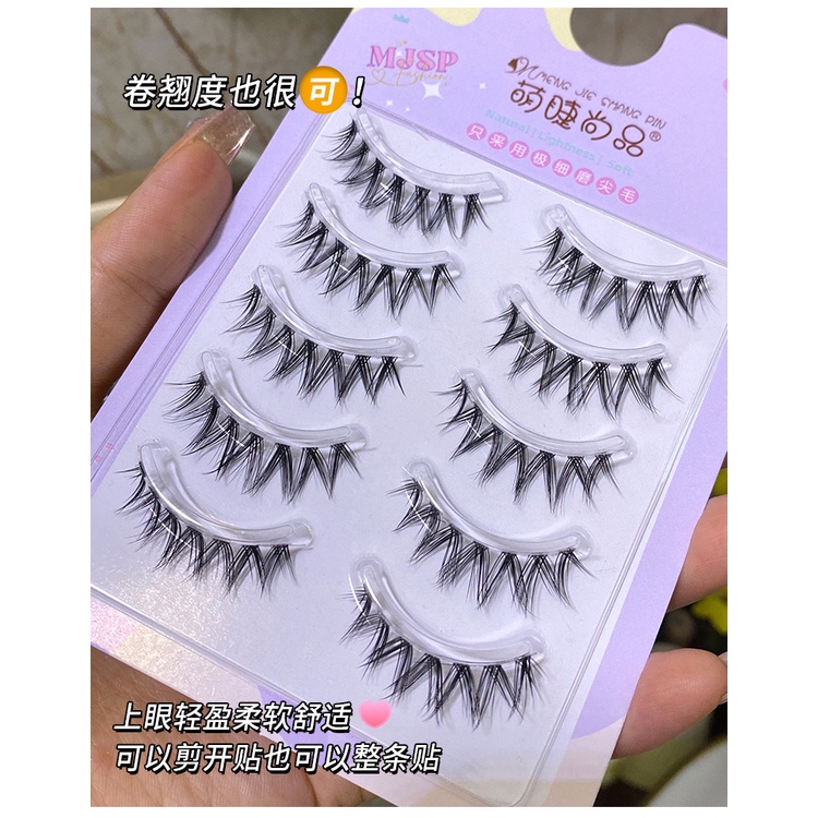 (Hàng Sẵn Sàng) 5 Cặp 3D Thái Hỗn Hợp Máu Truyện Tranh Lông Mi Tự Nhiên Hàng Ngày Lông Mi Giả Công Cụ Mở Rộng Lông Mi Giả（Gửi keo dán miễn phí）