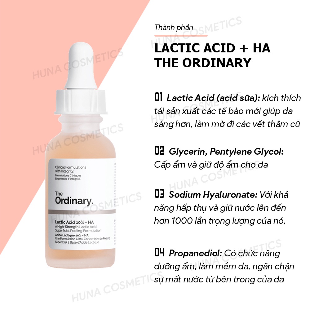 [AUTH] TINH CHẤT TẨY TẾ BÀO CHẾT THE ORDINARY LACTIC ACID 10% + HA ( 30ML )