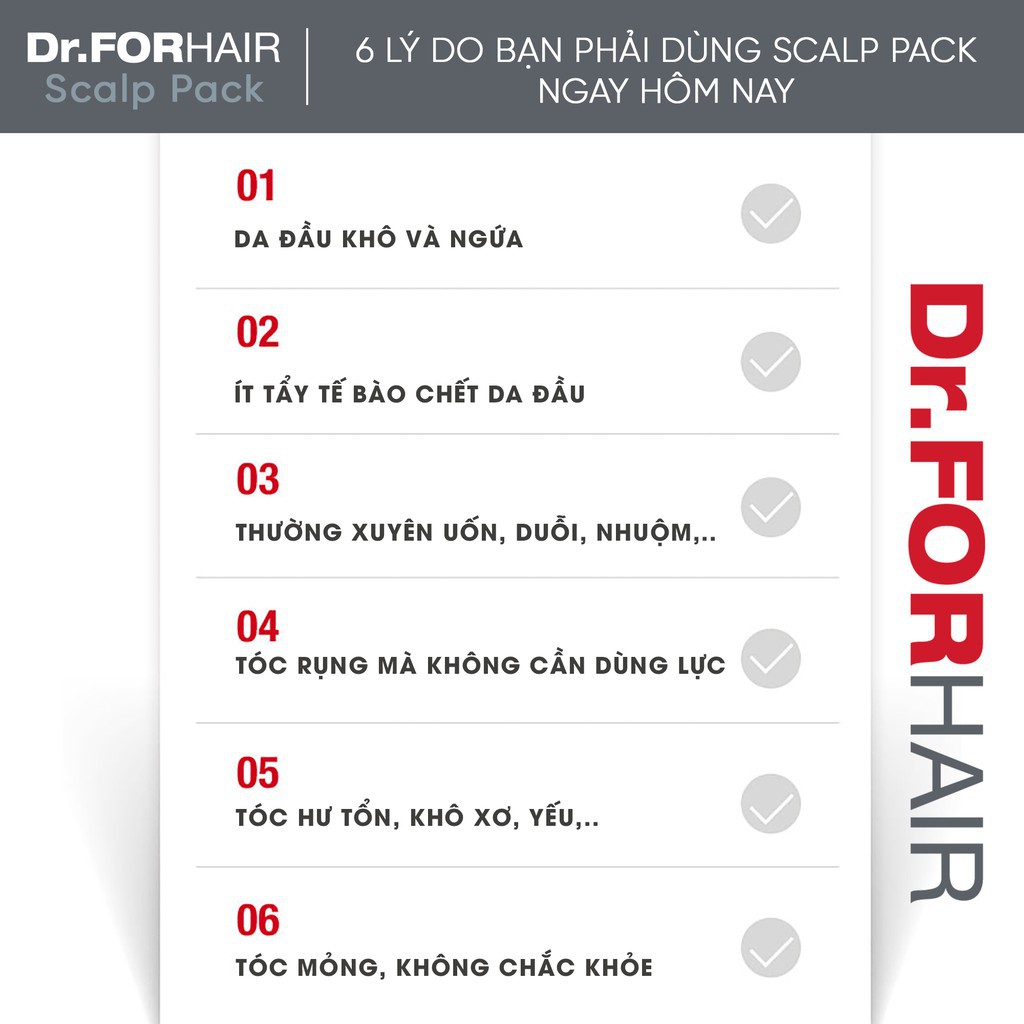 Dầu Xả / Kem Xả Dưỡng Tóc Dr FOR HAIR Giảm Rụng Tóc Dr.FORHAIR Folligen Scalp Pack 250ml