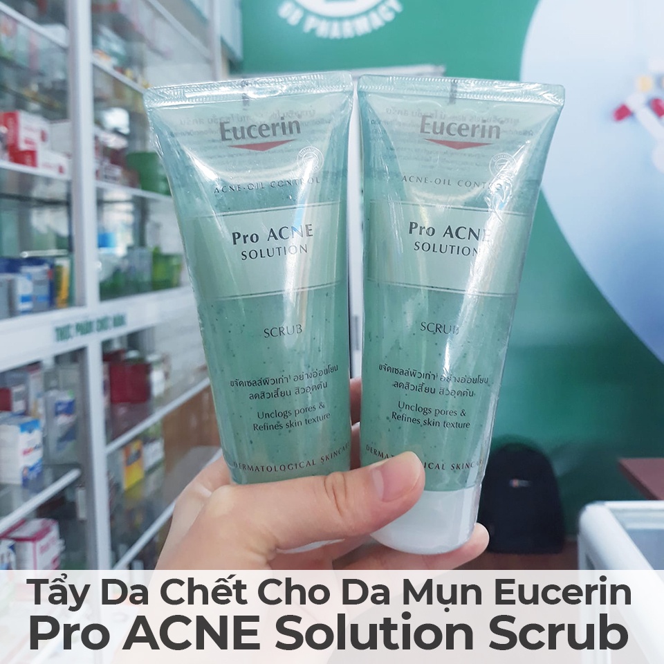 ✅ Gel Tẩy Tế Bào Chết Cho Da Mụn EUCERIN Pro Ace Solution Scrub 100ml