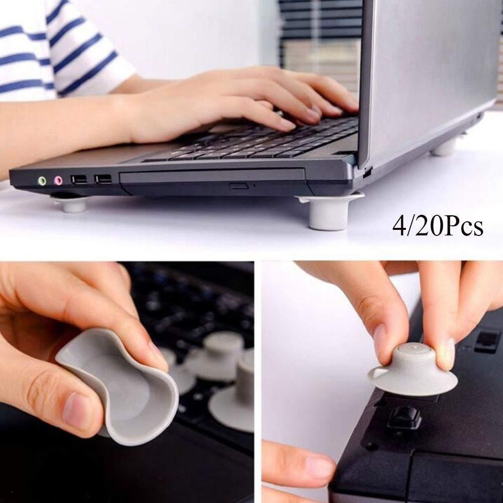 Set 4/ 20 giá đỡ laptop bằng nhựa chống trượt tiện dụng
