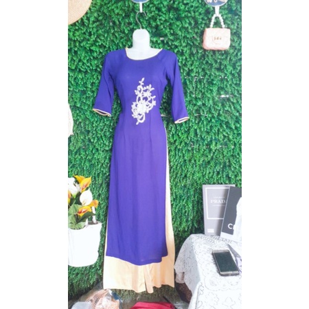 Thanh lý bộ áo dài voan xanh