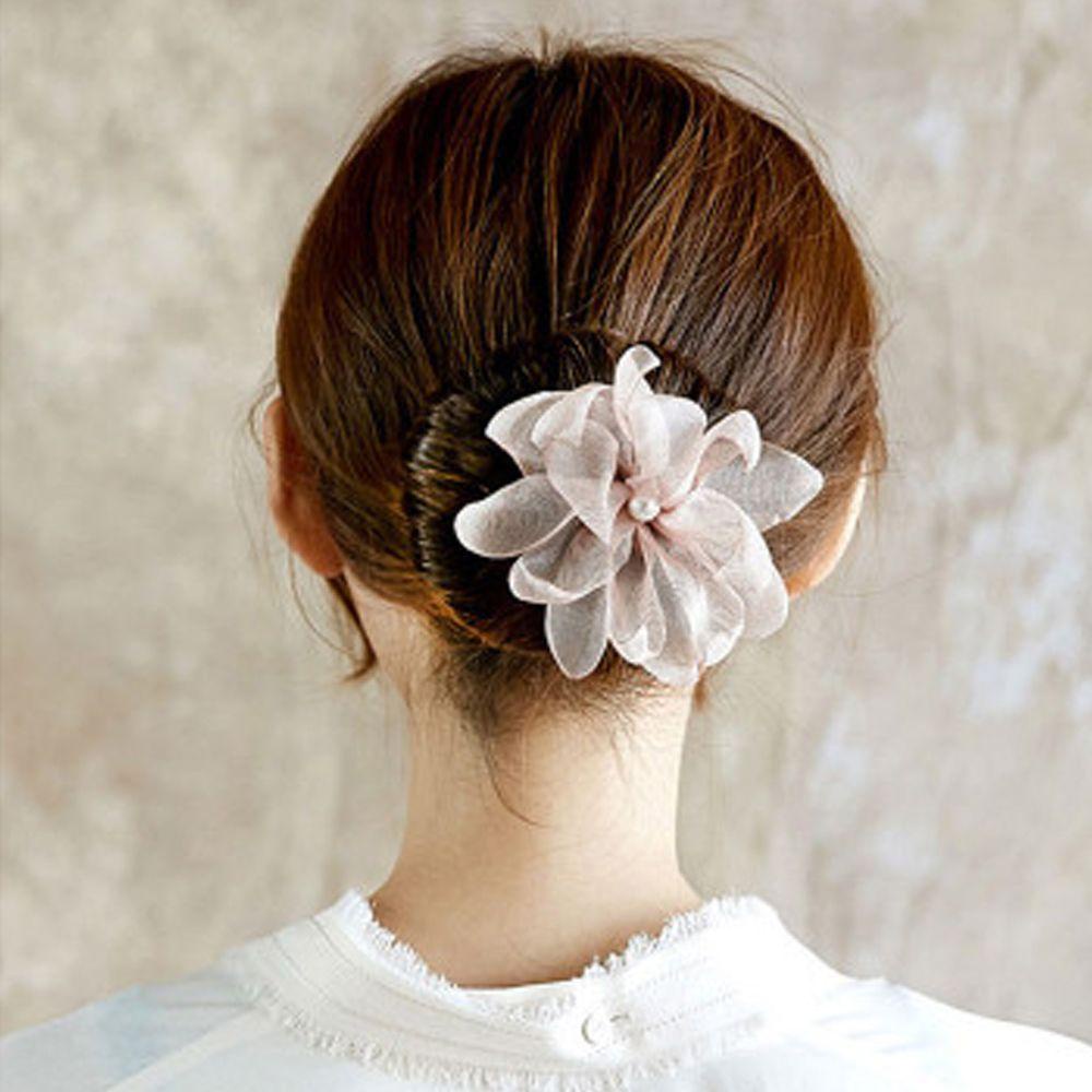 Băng Đô Cài Tóc Dạng Xoắn Đính Hoa Lấp Lánh Dễ Thương DIY