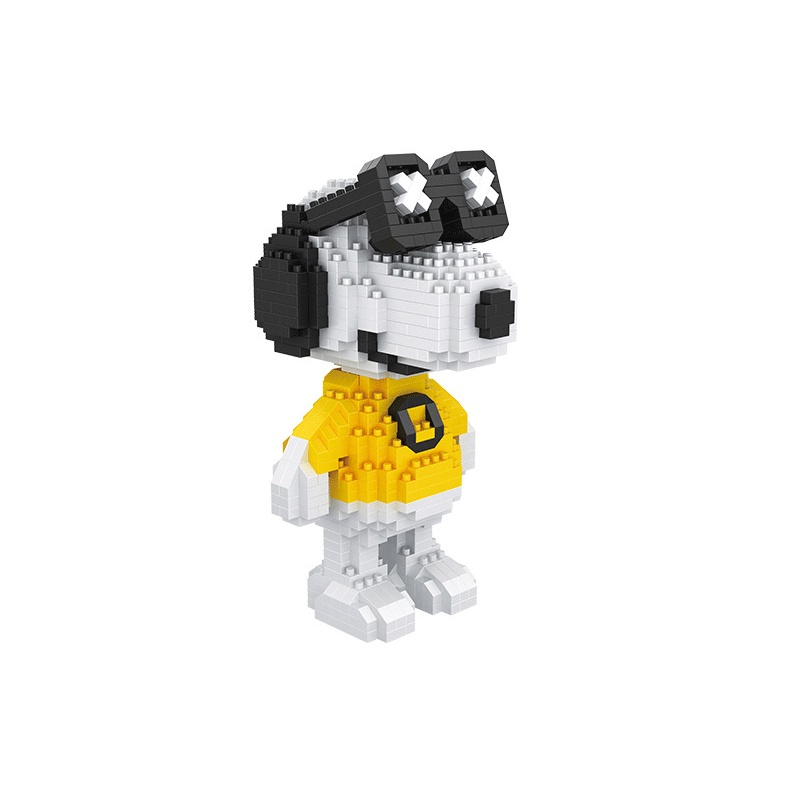 Khối Đồ Chơi Lắp Ráp Hình Chú Chó Snoopy Dễ Thương Thời Trang Cho Bé Gái