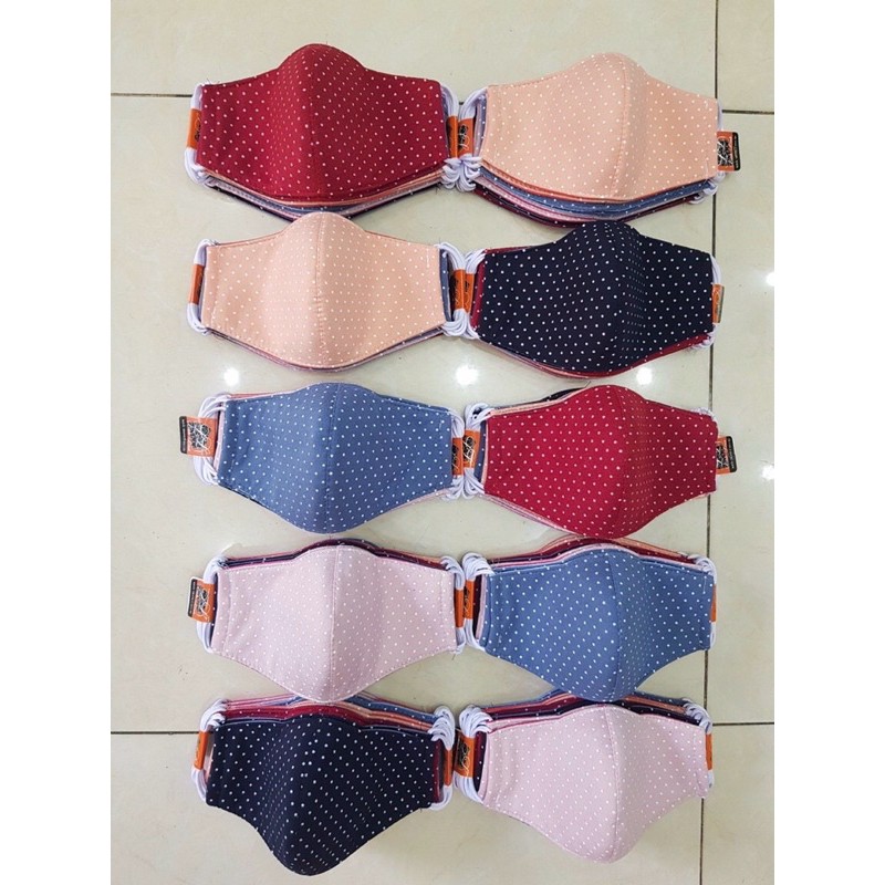 KHẨU TRANG VẢI 2 lớp - chấm bi | BigBuy360 - bigbuy360.vn