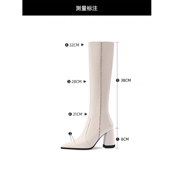 [Hàng cao cấp][ Clip tự quay] Bốt Đùi Mũi Nhọn Cao Gót Lót Lông | BigBuy360 - bigbuy360.vn