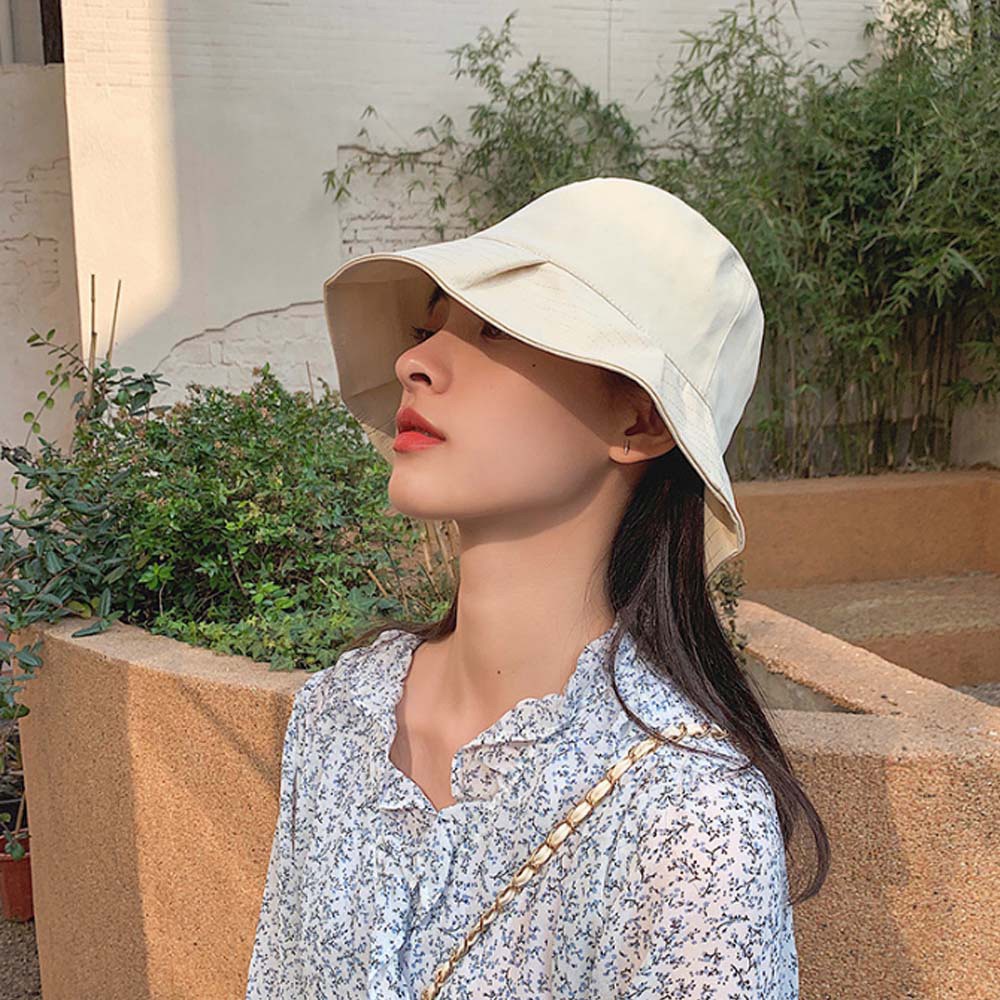 Nón tai bèo vải cotton thời trang mùa hè nhiều màu sắc