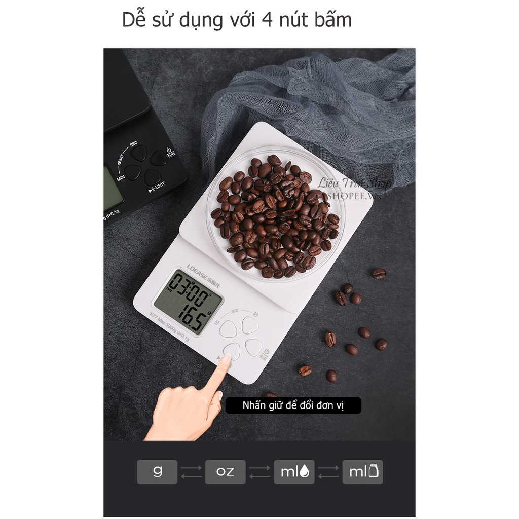 Cân cà phê cân cafe cân drip pour over V60 cân nhà bếp cân làm bánh cân nội trợ