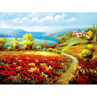Tranh in sơn dầu VTC Cánh đồng hoa LunaCV-0008 KT 60 x 45 cm sassy