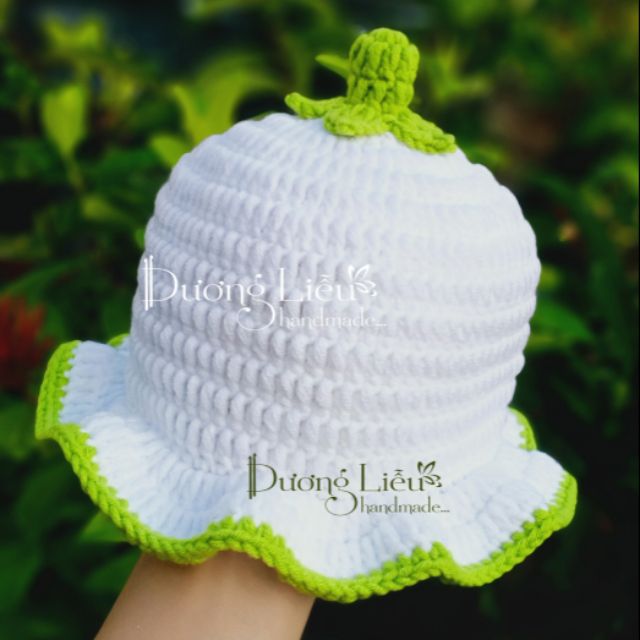 Nón len cho bé hình dâu tây