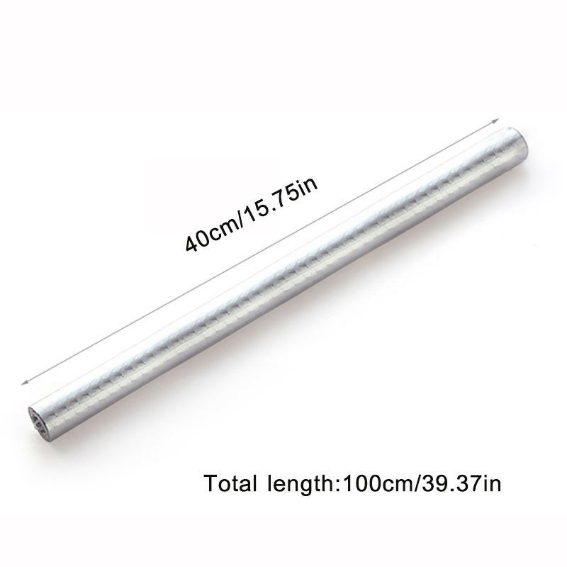 100cm Giấy Bạc Dán Bếp Cách Nhiệt Cuộn Miếng Decal Dán Tường Nhà Bếp Chống Thấm Bền Đẹp Cuộn Giấy Nhôm Dán
