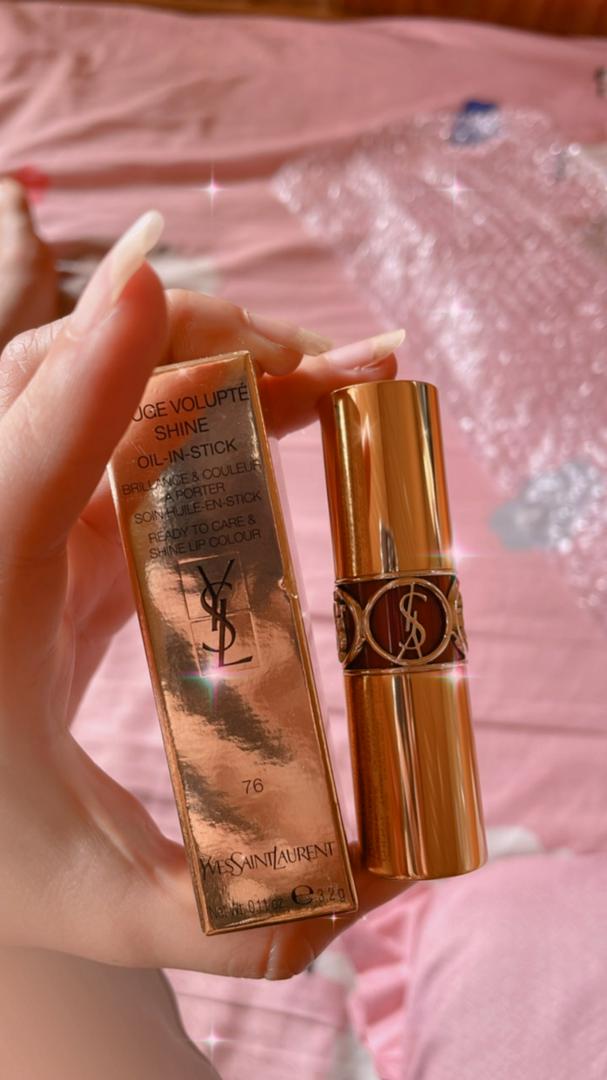 Son Ysl Rouge Volupté Shine Màu 76 Red In The Dark | Shopee Việt Nam