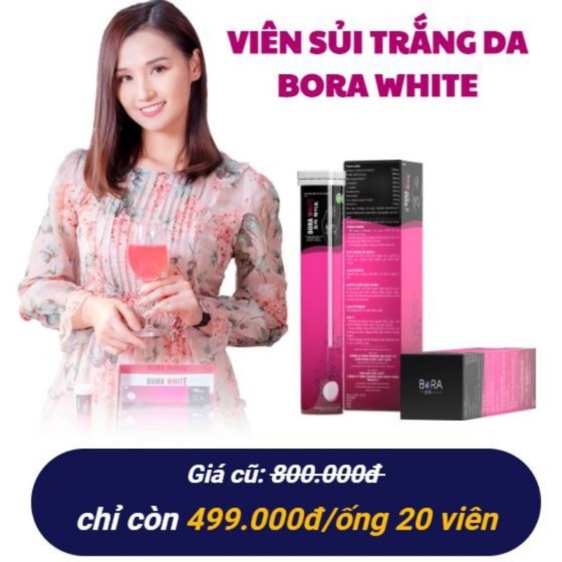 (Chính hãng)Bora White viên sủi trắng da Hàn Quốc 20 viên | Thế Giới Skin Care