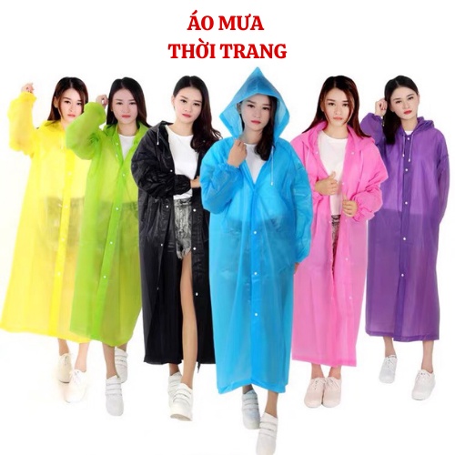 Áo Mưa, Áo Mưa Trong Suốt Chống Thấm Thời Trang Hàn Quốc