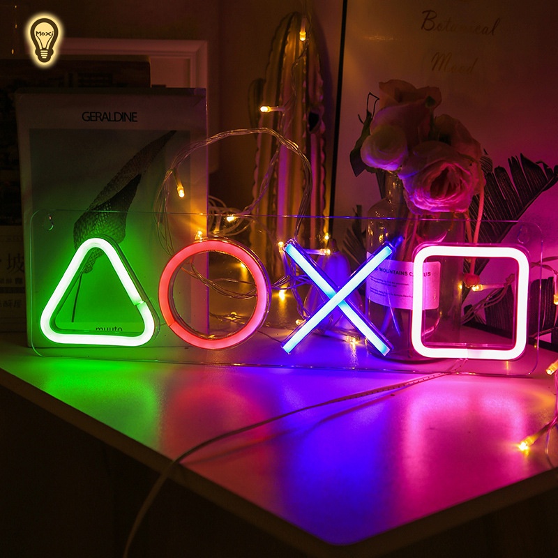 [SIZE LỚN USB -TẶNG Kèm  Miếng dàn tường] Đèn LED chữ NEON HÌNH TAI NGHE DECOR , trang trí phòng ngủ MOXI.