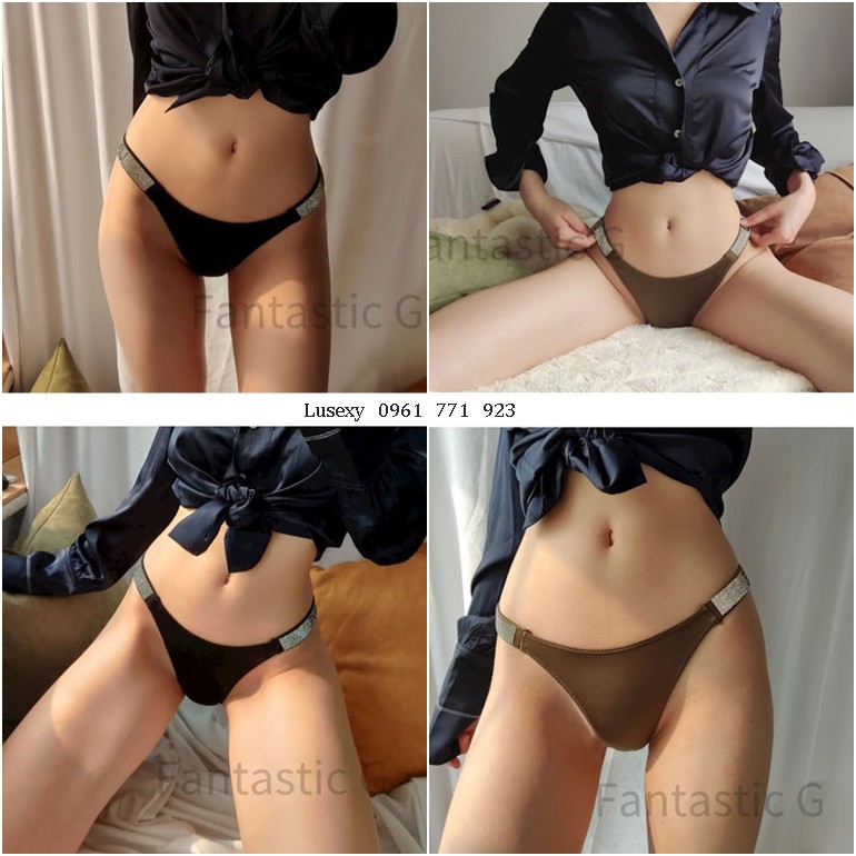 QUẦN LÓT ĐÍNH ĐÁ LỌT KHE CAO CẤP sang trọng - Shop đồ lót nữ đẹp dễ thương chất thun lạnh mát màu hồng xanh đen đỏ