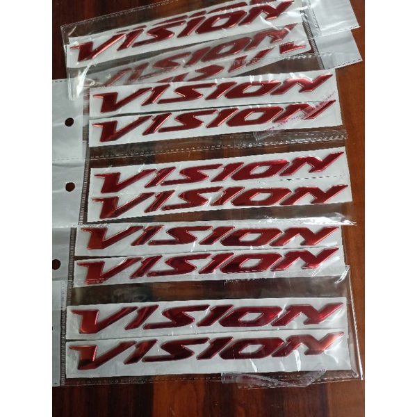 Bộ chữ nổi Vision màu crôm đỏ