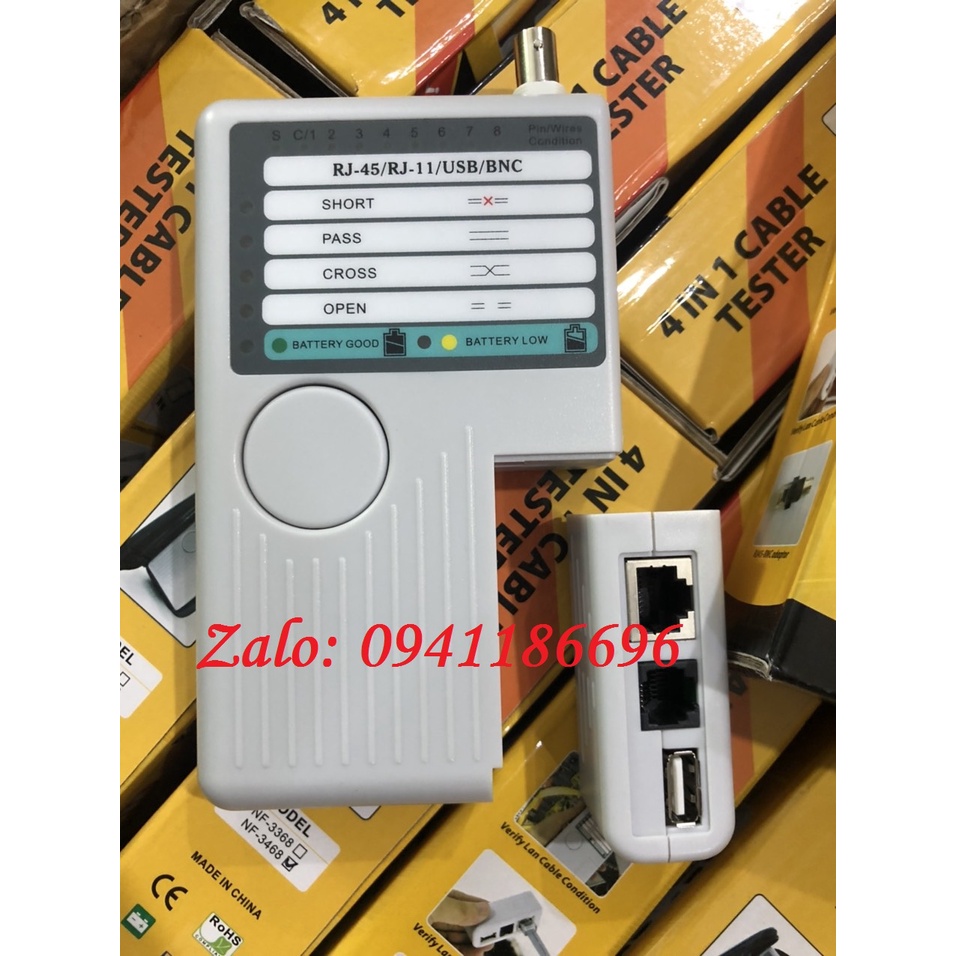 Máy Test mạng đa năng NF-3468, test RJ45-RJ1-BNC