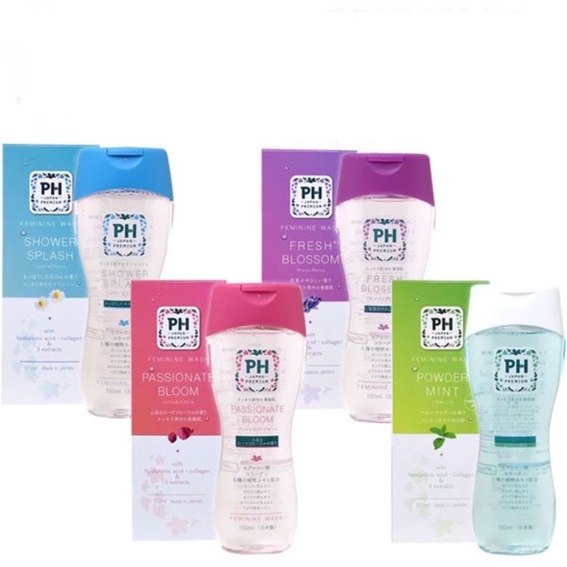 Dung dịch vệ sinh phụ nữ PH Care Japan Premium Femine Wash Nhật Bản 150ml cân bằng và làm sạch ương thơm dịu nhẹ