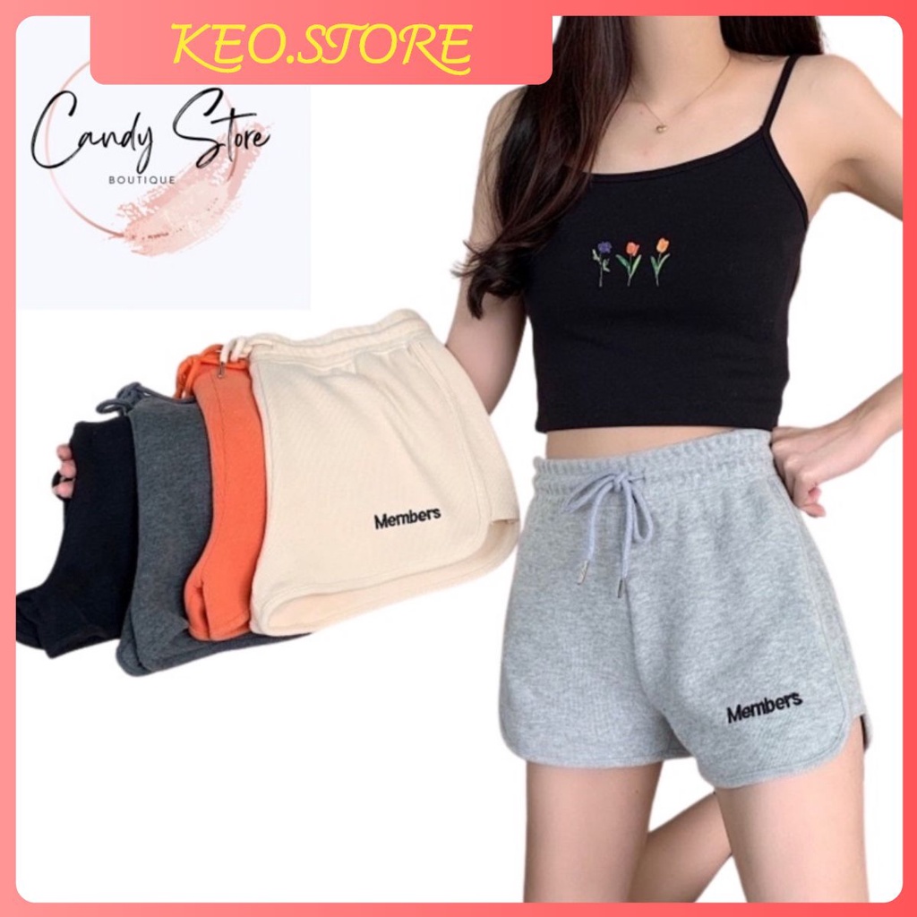 Quần shorts nữ 🦋 membors dáng unisex chất vải cotton dày dặn không kèm dây