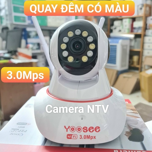 CAMERA YOOSEE 3 RÂU 8 LED HD1080 - 2.0Mps - QUAY ĐÊM CÓ MÀU KHI BẬT ĐÈN LED CHIẾU SÁNG