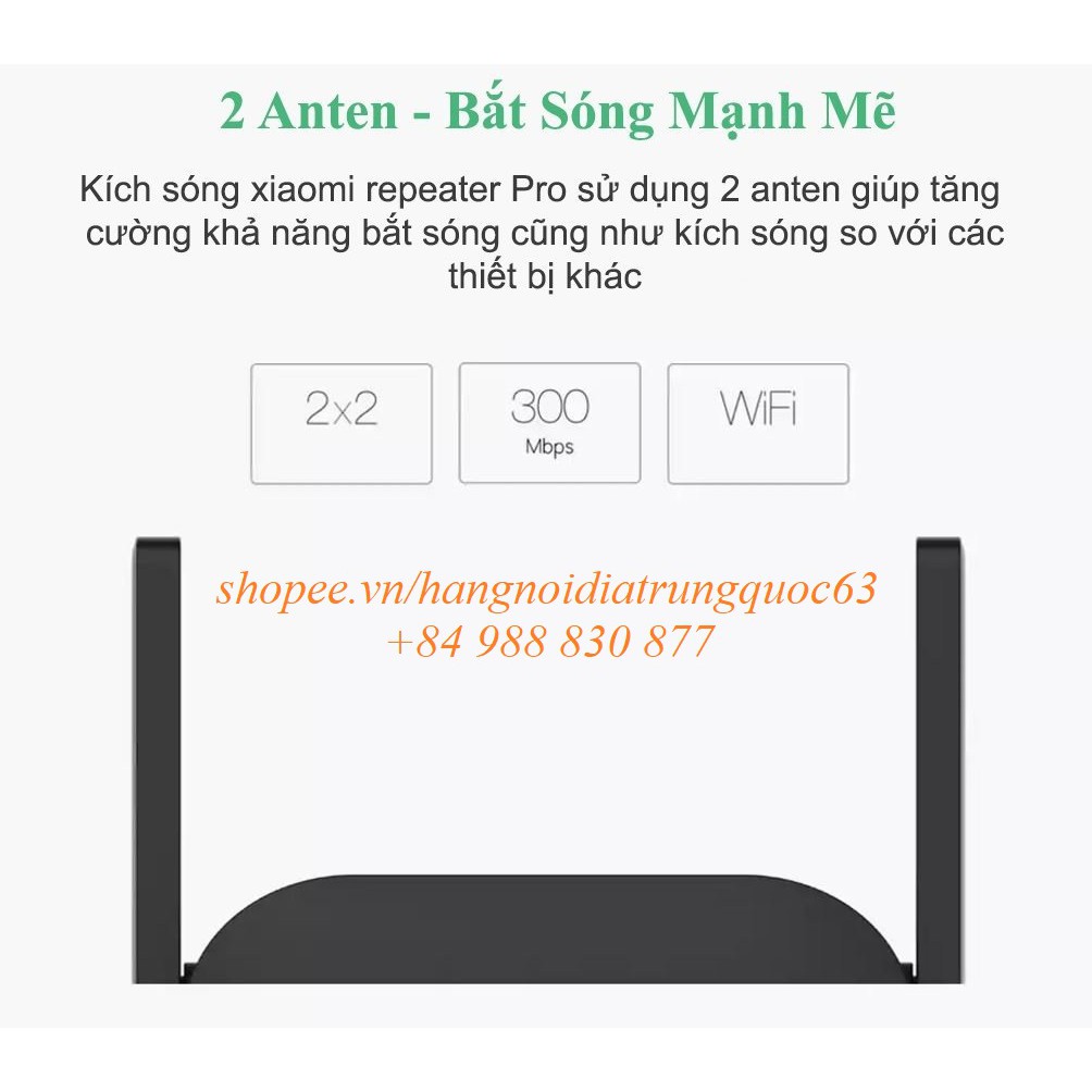 Thiết bị kích sóng Xiaomi Wifi Repeater Pro bộ kích sóng wifi Xiaomi Pro|BH 3 tháng | BigBuy360 - bigbuy360.vn