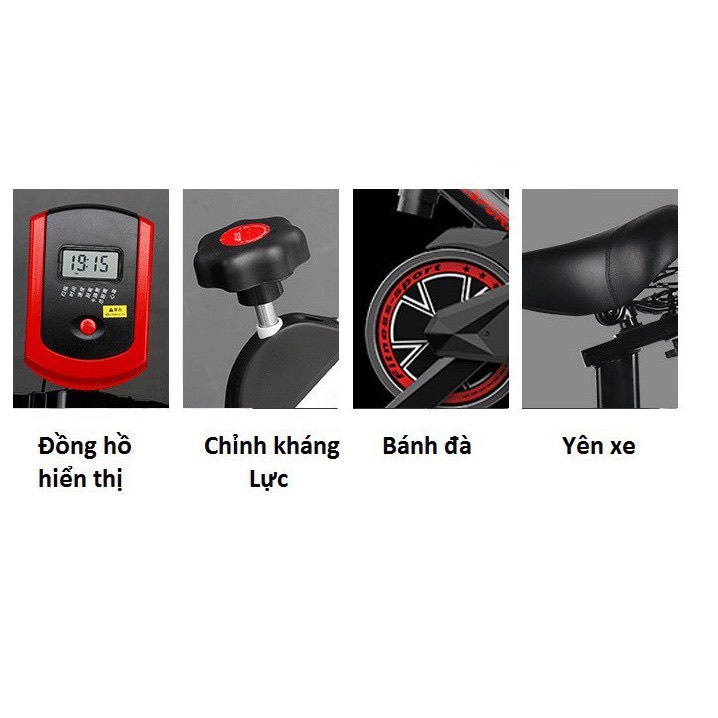 Xe đạp tập Gym JOBUR GH600 - Xe đạp tập thể dục, FITNESS tại nhà Hàng nhập khẩu CAO CẤP