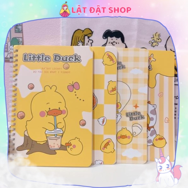🐣 Sổ tay lò xo A5 vịt vàng dễ thương - Sổ có dòng kẻ 🐣
