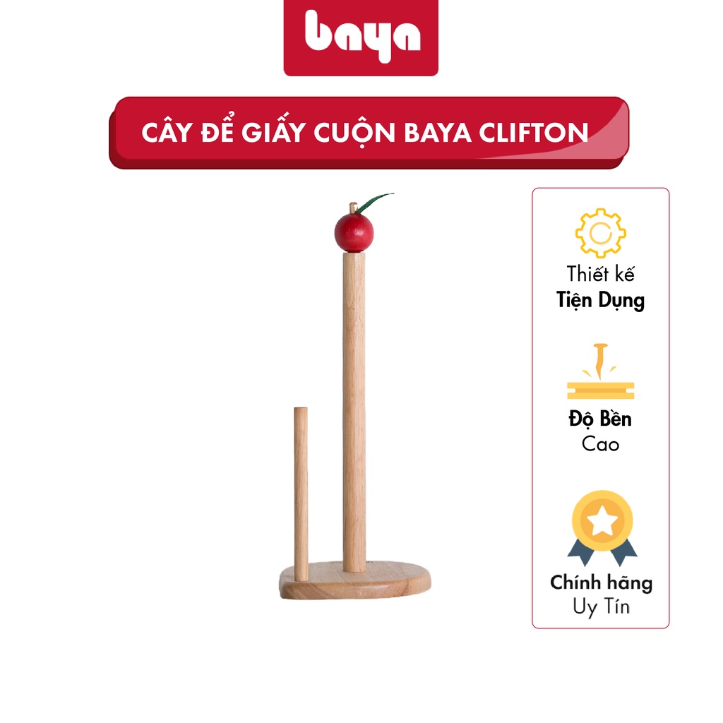 Cây Để Giấy Cuộn BAYA CLIFTON Gỗ Cao Su Thiên Nhiên Màu Gỗ Tự Nhiên Bền Chắc Màu Gỗ Tự Nhiên 1072327