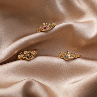 Nhẫn thiết kế hình vương miện thời trang retro thanh lịch