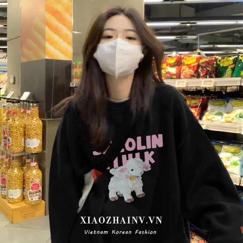 Áo sweater XIAOZHAINV dáng rộng phong cách Mỹ retro trẻ trung | BigBuy360 - bigbuy360.vn
