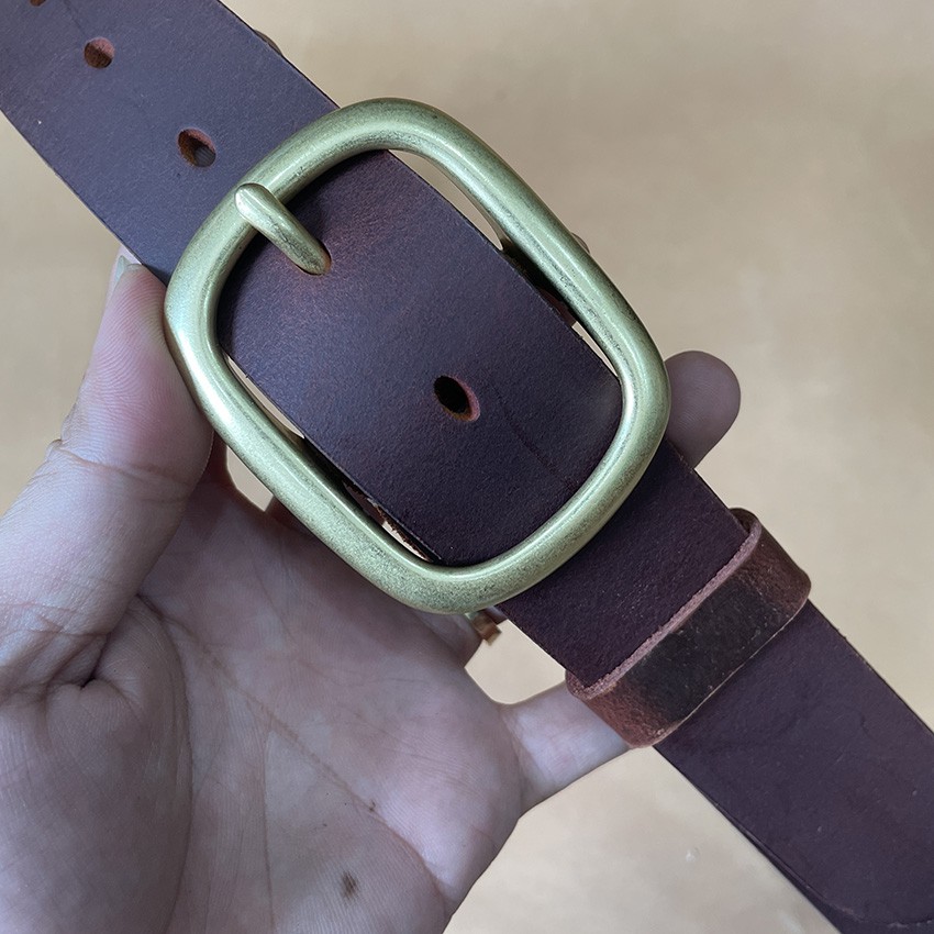 Thắt Lưng Nam Dây Nịt Da Bò Rộng 3.8Cm Khóa Đồng Đúc Nguyên Chất TM802 BH 3 Năm Tặng Kèm Hộp Lót Nhung Cao Cấp