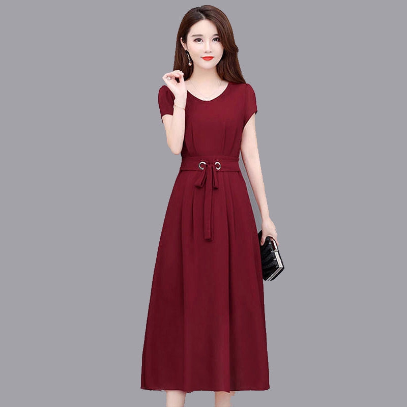 Đầm Dài Qua Gối Thiết Kế Thanh Lịch Cho Nữ Trung Niên | BigBuy360 - bigbuy360.vn