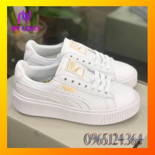 Giày Puma trắng chữ vàng mới [hỗ trợ đổi trả]