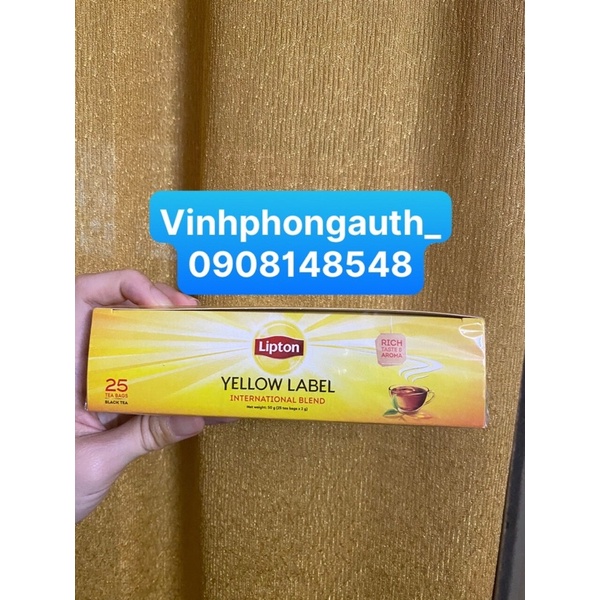 Trà lipton nhãn vàng hộp 50gr(25 gói)-200gr(100 gói)