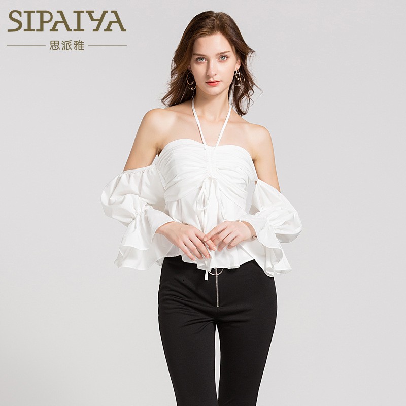 Áo somi freesize peplum nữ trễ bẹt hở vai cách điệu màu trắng form bồng xòe đẹp xinh trẻ trung chuẩn xịn hotgirl sexy