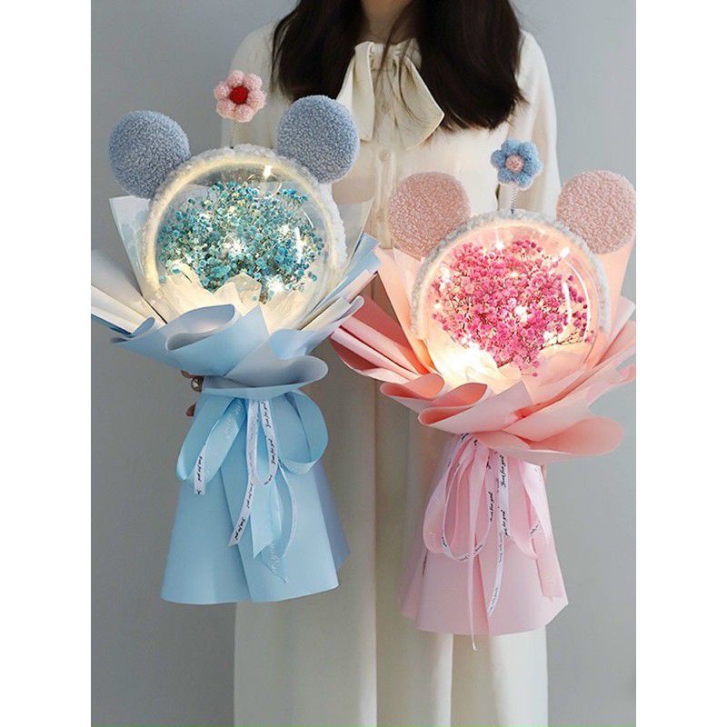 Bóng tròn meka trong suốt size 20cm, nguyên liệu làm hoa bóng Hot Trend