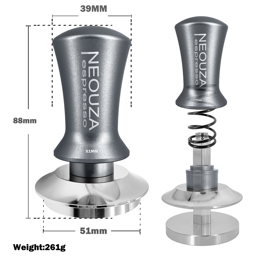Đế Cà Phê Espresso Tamper 51mm 53mm 58mm Tự Dính Bằng Thép Không Gỉ