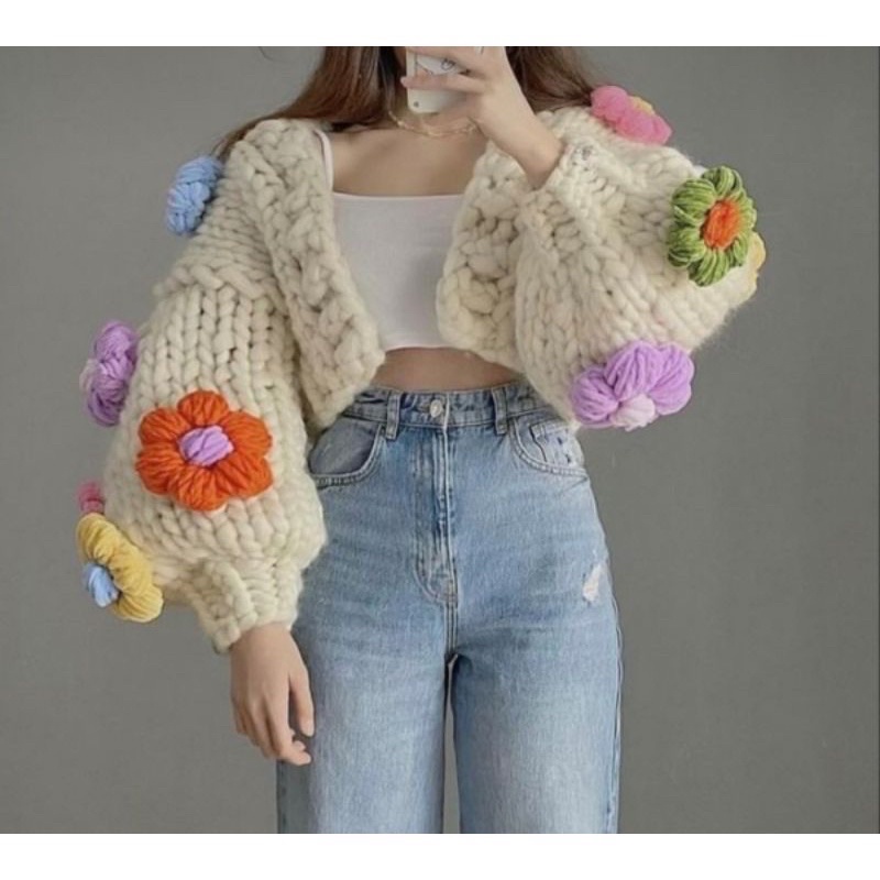 Áo len hoa 3d