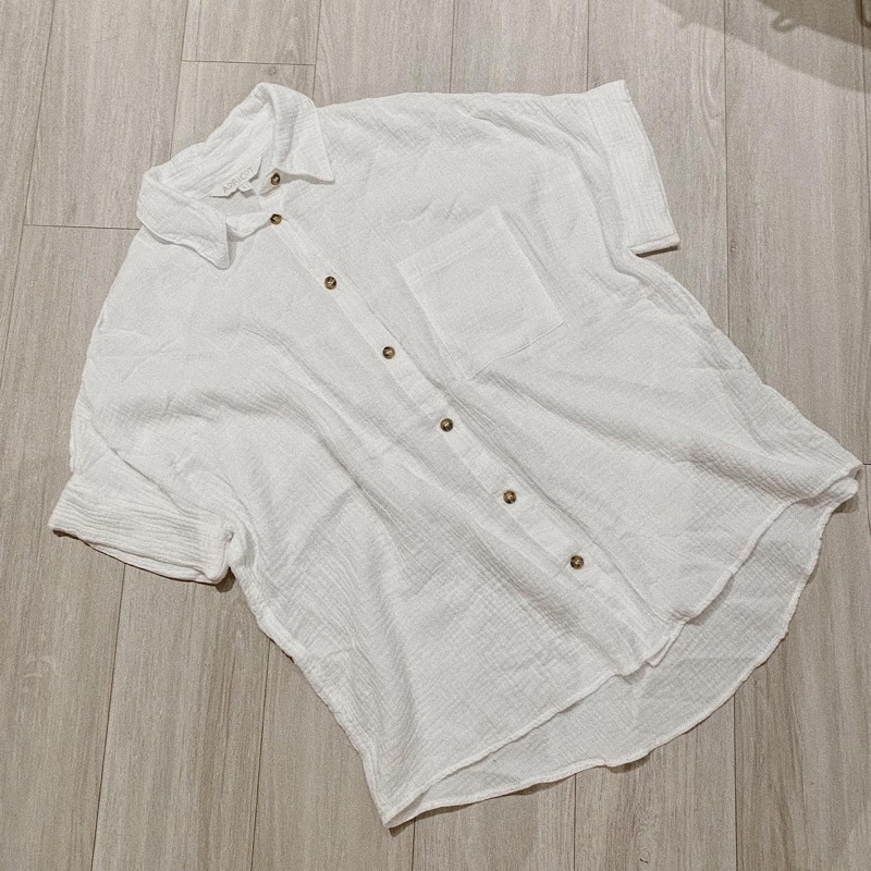 Áo sơmi tay cánh dơi form oversize