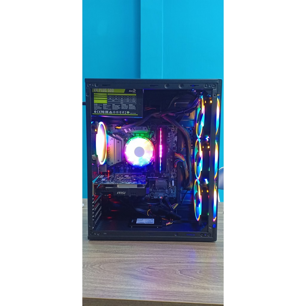 Bộ PC Gaming i3 9100f/main motar/ram8 led/ssd256/nguồn vsplus 500w/4 fan led /case VSP 2 mặt kính cường lực | BigBuy360 - bigbuy360.vn